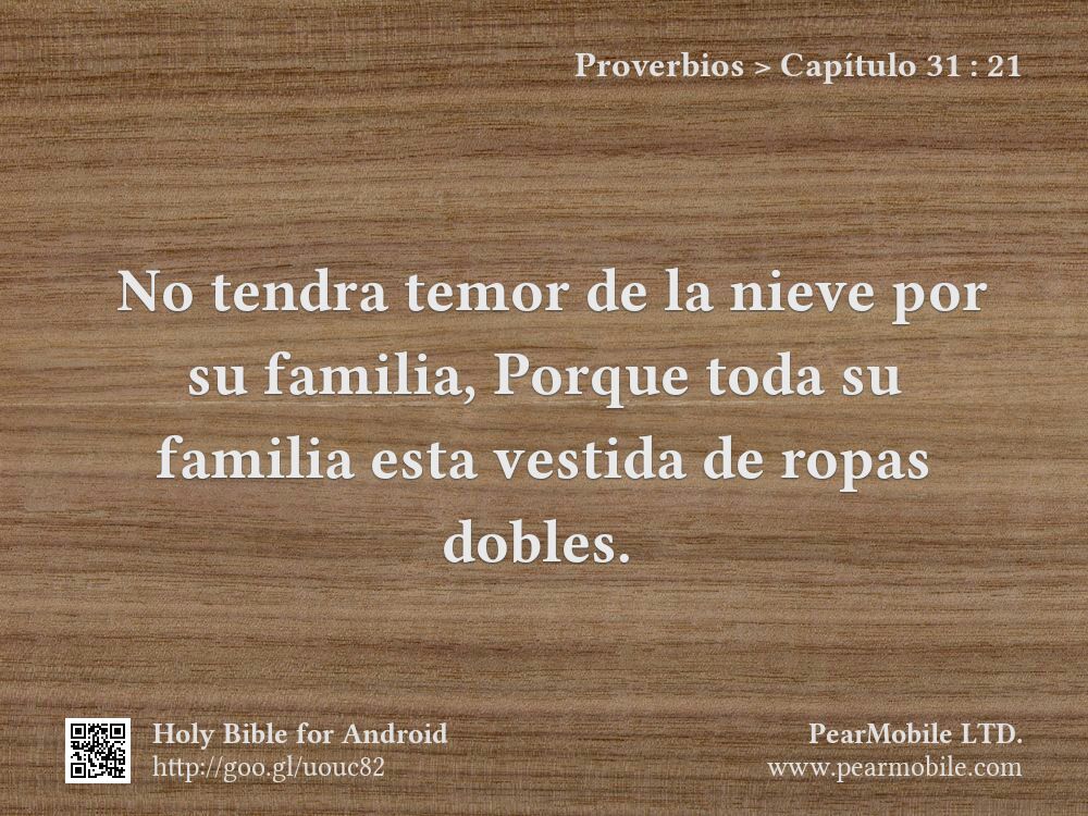 Proverbios, Capítulo 31:21
